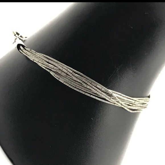 ☀️ Native American vintage liquid sterling silver bracelet ☀️ - Picture 2 of 5
